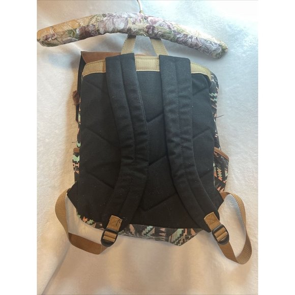 Backpack Bag Aztec Print Zipper Snaps Hook & Loop Adjustable - Picture 9 of 12
